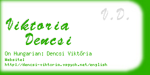 viktoria dencsi business card